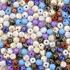 8mm Acrylic Beads 600pcs Cross Bead Multicolor Spacer Bubble Beads Plastic Crafts Bead for DIY Necklaces Bracelets Earrings Jewelry Making (Cross) - color: black&brown