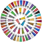 Paxcoo 120pcs Acrylic Keychain Blanks & Rings Bulk for DIY Craft Supplies - color: Multicolors