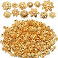 BronaGrand 100 Gram(About 250-350pcs) Bead Caps Metal Spacers Jewelry Findings Accessories for Bracelet Necklace Jewelry Making,Gold - color: Gold