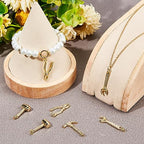 Beebeecraft 1 Box 8Pcs 4 Styles Mini Tool Charms Golden Wrench & Plier & Hammer Charm 18K Golden Brass Plated with CZ Crystal Stone Pendants for DIY Jewelry Making Arts Crafts