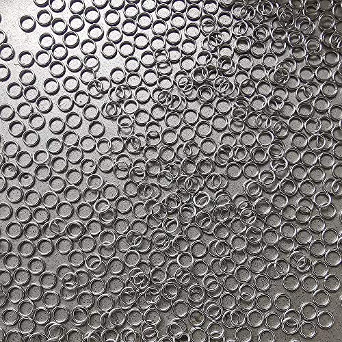 1000Pcs Small 0.6x4mm Stainless Steel Split Rings Jump Rings Connector Rings for Jewelry Making Bracelet Necklaces Earrings Keychain DIY Craft (12599-4mm) - size: 4mm
