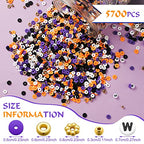 Ferraycle 5700 Pcs Fall Halloween Clay Beads Set Christmas Clay Beads Holiday DIY Jewelry Making Kits for Bracelet Necklace Earring(Black, Purple, Orange, White) - color: Black, Purple, Orange, White