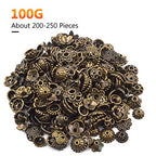 BronaGrand 100 Gram(About 150-250pcs) Bali Style Jewelry Making Metal Bead Caps Deluxe New Mix,Bronze - color: Bronze