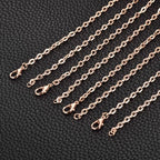 HARFINGTON 20 Pack 18 Inch Necklace Chains Bulk 3.2mm Rose Gold Plated Cable Chains with Lobster Clasps for Jewelry Making - color: Rose Gold, size: 18 Inch x 3.2mm