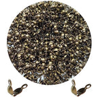 1000Pcs Beads Tips Knot Covers Clamshell Crimp Tips Beads Set Jewelry Making Beads Open Clamshell Fold-Over Bead Tips for Knots & Crimp Findings Jewelry Making DIY Craft（Bronze） - color: Bronze