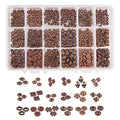 PH PandaHall 540pcs Tibetan Spacer Beads 18 Styles Red Copper Spacer Beads Flat Alloy Bead Spacers Jewelry Loose Beads Metal Craft Beads for Bracelet Necklace Jewelry Supplies - color: 18 Styles Red Copper - 540pcs