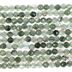 MJDCB 3mm Faceted Natural Green Hair Quartz Round Loose Beads for Jewelry Making DIY Bracelet Necklace - color: Green Hair Quartz