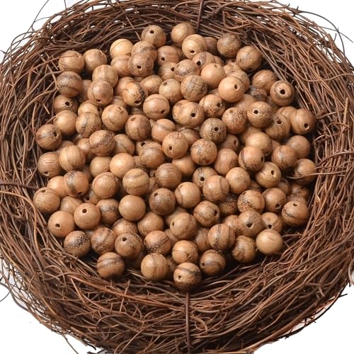 6mm Massive Beads Natural Wooden Round Loose Beads Jewelry Making with Thread 200 PCS(Aquilaria Crassna, 6mm) - color: Aquilaria Crassna, size: 6mm