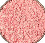 3000Pcs Flat Round Polymer Beads Vinyl Heishi Beads for Jewelry Making Women Necklace Bracelet Earrings (08-Light Pink) - color: 08-Light Pink