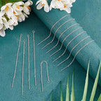 UNICRAFTALE 40pcs 90mm Stainless Steel Ear Threads with Loop Drop Earring Threader - color: Stainless Steel Color, size: 90mm