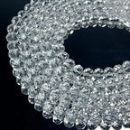 1040pcs 4/6/8mm Glass Beads Transparent, Faceted Crystal Loose Rondelle Beads for Jewelry Making Bracelets Necklaces Suncatchers Plants Succulent DIY Crafts - color: Transparent