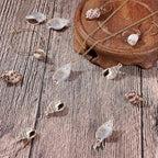 SUNNYCLUE 1 Box 16Pcs Oval Ocean Beach Spiral Seashells Craft Charms Connectors Pendant Conch Shells Charms with Plated Golden Loop Bail for Jewelry Bracelet Necklace Making Craft Supplies - color: 1 Box 16pcs Shell Charms
