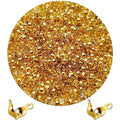1000Pcs Beads Tips Knot Covers Clamshell Crimp Tips Beads Set Jewelry Making Beads Open Clamshell Fold-Over Bead Tips for Knots & Crimp Findings Jewelry Making DIY Craft（Gold） - color: Gold