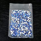 AD Beads 1440 Pieces Mixed Size No Hotfix Glue on Quality Glass Flatback Rhinestones Round Crystal Gems (06 Lt. Sapphire) - color: Lt. Sapphire 06