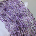MJDCB Natural Irregular Shape Stone Beads 6-8mm Lilac Amethyst Gemstone Energy Crystal for Jewelry Making Bracelet Necklace - color: Lilac Amethyst