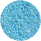 Bala&Fillic Opaque Light Blue Color 4mm Seed Beads About 1200pcs/100Grams in Bag, 6/0 Glass Craft Beads for Making Bracelet and Necklace (Light Blue) - color: Light Blue -4mm