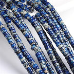 Craftdady 126Pcs Heishi Coin Natural Imperial Jasper Gemstone Beads Flat Round Disc Energy Healing Stone Loose Beads 6mm for Jewelry Bracelet Necklace Earring, Blue - color: Blue Imperial Jasper, size: 6mm