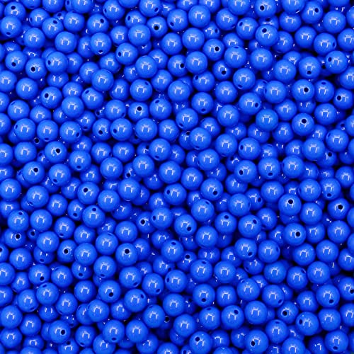 300 Pieces Dark Blue Beads for Bracelet Making, Acrylic Round Loose Spacer Beads with 1.8mm Hole, Bulk 10mm Craft Beads for Necklaces Earring Jewelry Making Supplies - color: Dark Blue, size: 10mm - 300Pcs