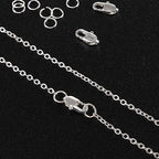 925 Sterling Silver Jewelry Making Lobster Claw 10mm, 23PCS Italian Rectangle Trigger Clasps with Open Jump Rings Set, Small Necklaces Bracelet Connector Clasp Supplies Silver Jewelry Finding Set - color: 23PcsB