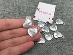 YYaaloa Mini Love Heart "Mom" Pack of 40 DIY Charms Pendant for Crafting, Jewelry Making Accessory