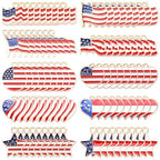 SANNIX 90 Pcs American Flag Charms, Patriotic Enamel Charms for Jewelry Making, Independence Day 4th of July Flag Charm Pendants for Bracelets Necklaces Earrings Making and Crafting - color: Red White Blue