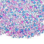 Iridescent Glass Tiny Bubble Beads, 0.4-3mm 20g No Hole Micro Mini Round Bluish Purple Water Droplets Beads - Applications: for Resin, Nail Art, Dollhouse Bath Tub, 2-Pieces - color: Bluish Purple, size: φ0.4-3mm