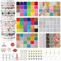 Goldwise Friendship Bracelet Kit, 16000 pcs with Seed Beads (2/3/4mm), Clay Beads, 7 Styles Letter Beads (A-Z), Variety of Charms, DIY Jewelry Making Crafts - size: 6 BOXES