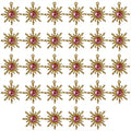Sun Star Charms Baroque Boho Crystal Gold Plated Resin Gypsy Pendant Alloy for Jewelry Making DIY Craft Bracelet Necklace Earring - color: Sun-Pink-28Pcs