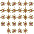 Sun Star Charms Baroque Boho Crystal Gold Plated Resin Gypsy Pendant Alloy for Jewelry Making DIY Craft Bracelet Necklace Earring - color: Sun-Pink-28Pcs