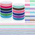 12 Rolls 120 Feet 4 mm Jewelry Making Chains Necklace Chains Jewelry Making Supplies Jewelry Chain Link Cable Chain Roll with 120 Lobster Clasps 50 Jump Rings for DIY Earring Bracelet, 12 Colors