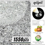 qiipii 1550PCS 5mm Transparent Resin Rhinestones Flatback Jelly Resin Stones Bulk SS20 Clear Diamonds Gems Charms Jewels for Nails Face Eyes Makeup Body Tumblers Mugs Bottles DIY Crafts Shoes Clothes - color: Transparent, size: 5mm Bulk