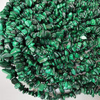 90 Inches Malachite Irregular Shaped Crystal and Healing Tumbled Chip Stone Beads for Jewelry Making - color: Green-Malachite