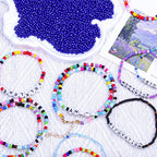 5000pcs Glass Seed Beads, 3mm 8/0 Small Individual Color Seed Beads Mini Pony Bulk for DIY Bracelet Necklaces Wrist Jewelry Making, Dark Blue - color: Dark Blue
