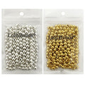 LolliBeads (R) Gold and Silver Plated Smooth Round Metal Beads Mixed Color 6 mm 300/300 Total 600 Pcs - color: Gold/Silver 600 Pcs 6mm