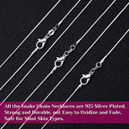PAXCOO 30 Pack Necklace Chain Silver Plated Necklace Snake Chains Bulk for Jewelry Making, 1.2 mm (18 Inches) - size: 18 Inches