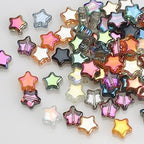 Glass Beads, KLFHS 100PCS 8MM Star Beads, Cute Star Bead Mixed Color Glass Bead Bulk for DIY Jewelry Making Bracelet Necklace Earring Phone Strap Keychain Crafting - color: Star