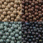16mm Acrylic Bead 100pcs AB Black Color Focal Bead Chunk Bubblegum Beads for DIY Crafting Necklace Bracelet Jewelry Making Keychain (Black) - color: black