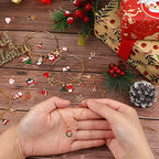 SANNIX 110Pcs Christmas Charms Gold Enamel Jewelry Making Charms Pendant for DIY Xmas Bracelet Necklace Earring Craft Supplies - style: Christmas Charms