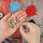 2200pcs Glass Seed Beads Bulk, 4mm 6/0 Pony Beads Bulk for Jewelry Making Mini Spacer Beads Loose Beads Craft Small Glass Seed Beads for DIY Bracelet Wrist (Bright Yellow) - color: Bright Yellow