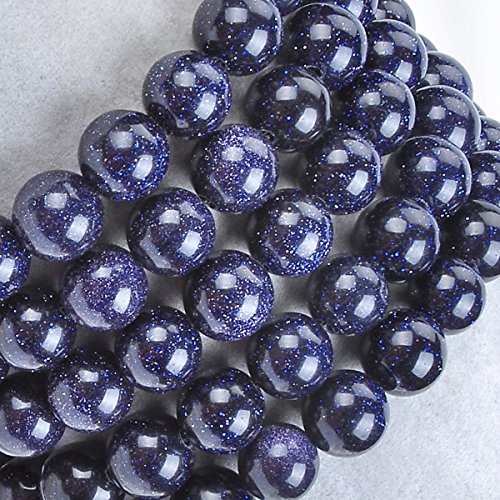 MASSIVE BEADS Natural Healing Power Gemstone Crystal Beads Unisex Adjustable Macrame Bracelets - color: Blue Sand, size: 8mm