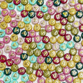 200PCS Round Letter Beads,4x7mm Color Acrylic Alphabet Beads Vowel Letter A Beads with Letters for Bracelet Making Necklace Keychain Jewelry DIY (Letter A) - color: Letter A
