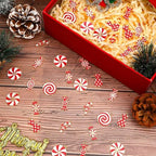 SANNIX 90 Pcs Christmas Charms for Jewelry Making, Xmas Candy Charms Red White Candy Cane Holiday Charm Pendants for Bracelets Necklaces Earrings Making and Crafting - color: Red White