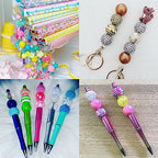 50pcs 20mm Rhinestone Beads Shine Disco Ball Beads Chunky Bubblegum Beads Crystal Round Beads for Pen Bag Chain Jewelry Making Bubble Gum Beads Pen Making(Style-3) - color: style-3