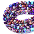 91PCS 4mm Natural Galaxy Sea Sediment Jasper Beads Gemstone Round Loose Spacer Stone Beads for Jewelry Making DIY Bracelet Necklace 15 Inch,Energy Stone Healing Power - color: Galaxy Sea Sediment Jasper, size: 4mm
