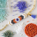 Miyuki Delica Seed Beads Bundle: Size 11/0, Blue Opaque Palette Collection DB1137, DB1138, DB1497-3 Tubes of 7.2 Grams ea