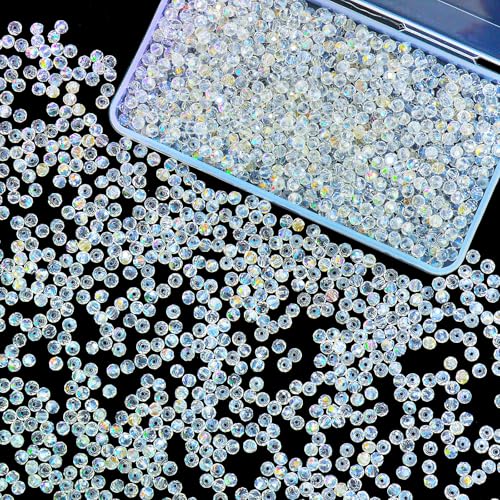 1200Pcs 4mm Crystal Glass Beads for Jewelry Making Beads for Bracelets Necklace Pendants Making Supplies(White AB Color) - color: White AB, size: 4mm 1200pcs