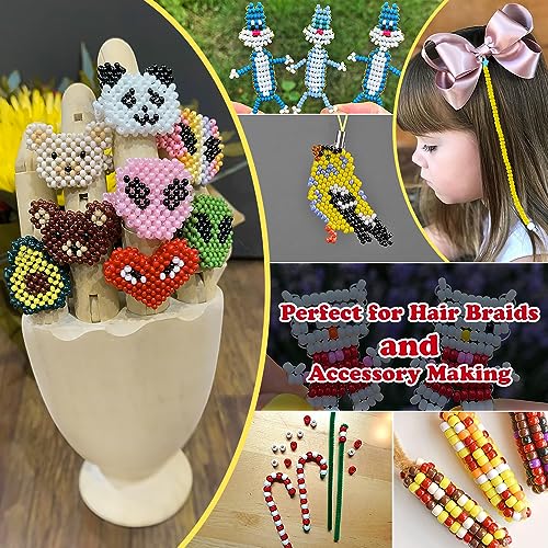 QPIXVB 1100pcs Pony Beads,Friendship Bracelet Beads Kit,Bead for Jewelry Making and Bracelets Making,Bulk Hair Bead for Braids,Crafts - color: yellow beads