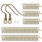 BEADNOVA Fish Hook Earring Hooks 150pcs Earring Findings with Backs for Ear Wire Supplies Ear Post Making DIY (150pcs Copper Earwires and 150 pcs Backs, Total 300pcs) - color: Copper, size: 150pcs