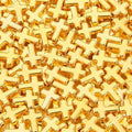300pcs Cross Beads 12 * 16mm Golden Cross Beads Crosses Spacer Bead Bulk for DIY Crafting Necklace Bracelet Jewelry Making Keychain (Golden) - color: golden
