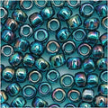 Toho Round Seed Beads 6/0#167BD 'Transparent Rainbow Teal' 8 Gram Tube